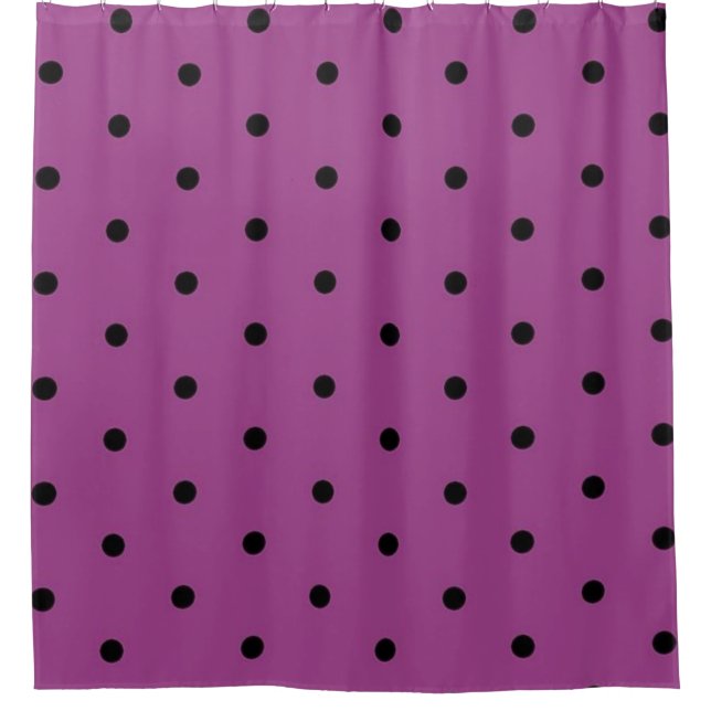 Polka dot pattern shower curtain (Front)