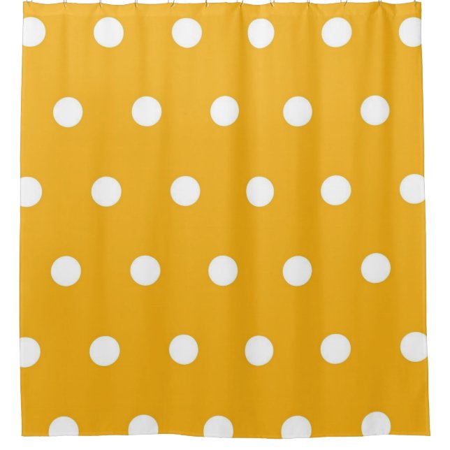 Polka dot pattern shower curtain (Front)