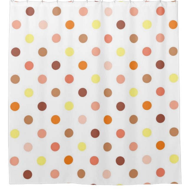 Polka dot pattern shower curtain (Front)