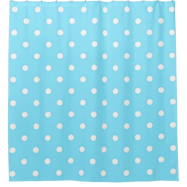 Polka dot pattern shower curtain (Front)
