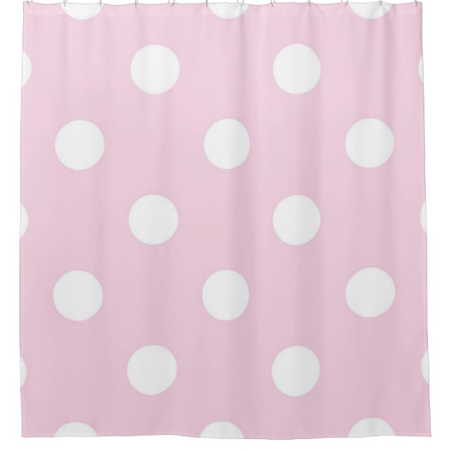 Polka dot pattern shower curtain (Front)