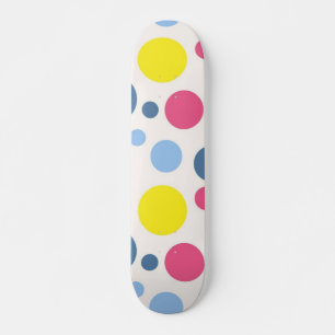 Polka dot pattern skateboard