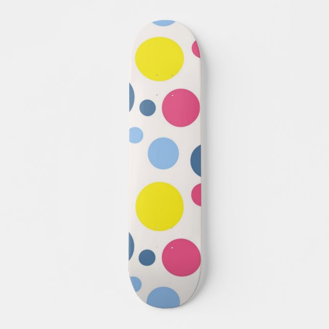 Polka dot pattern skateboard (Front)