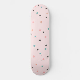 Polka dot pattern skateboard