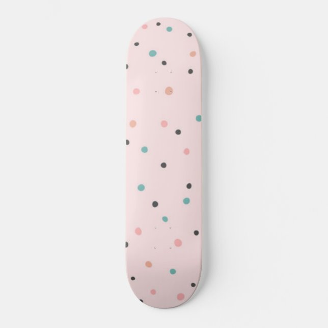 Polka dot pattern skateboard (Front)