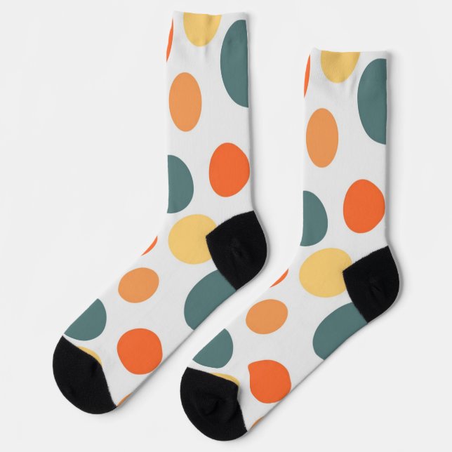 Polka dot pattern socks (Left)