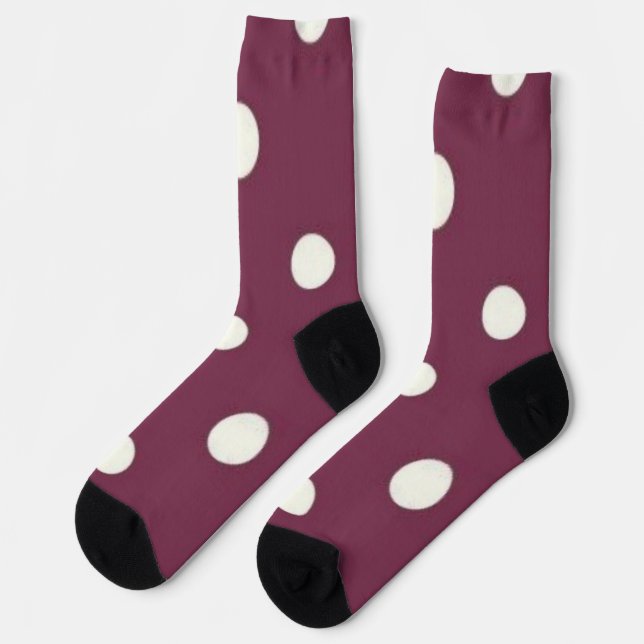 Polka dot pattern socks (Left)