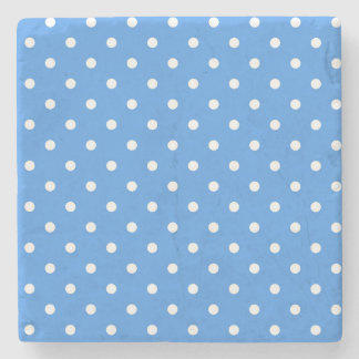 Polka dot pattern stone coaster
