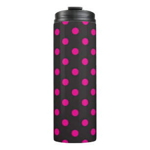 Polka dot pattern thermal tumbler