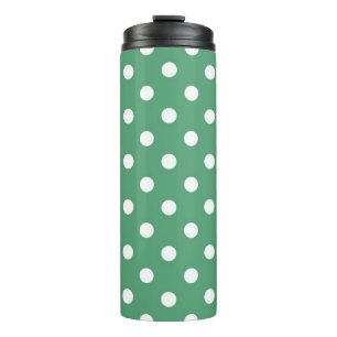 Polka dot pattern thermal tumbler