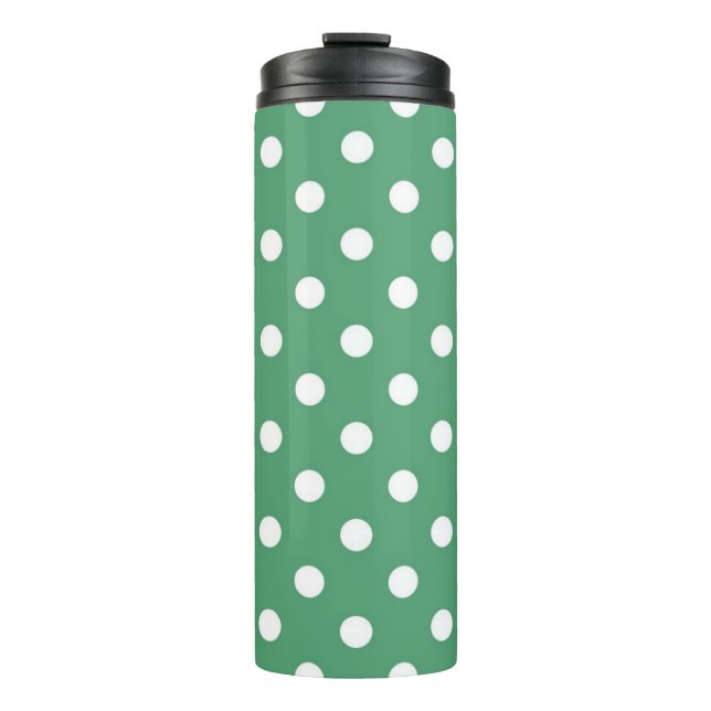 Polka dot pattern thermal tumbler (Front)