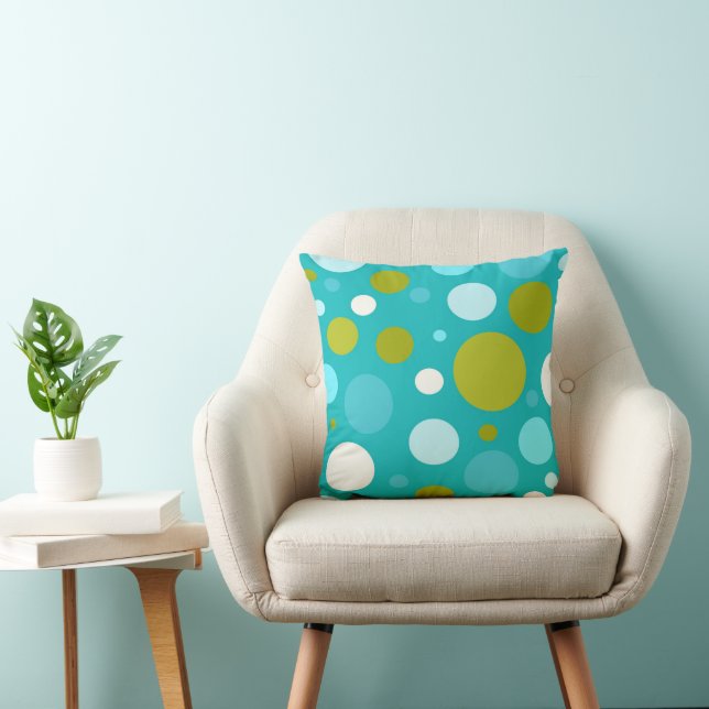 Polka Dot Pattern throw pillow (Chair)