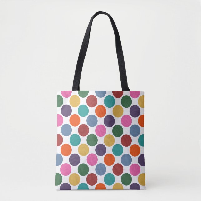 Polka Dot Pattern Tote Bag (Front)