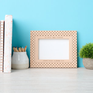 Polka Dot Pattern with Custom Text Etched Frames