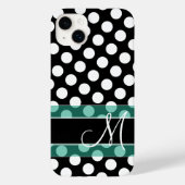 Polka Dot Pattern with Monogram Case-Mate iPhone Case (Back)