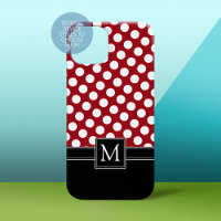 Polka Dot Pattern with Monogram