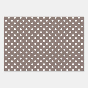 Polka dot pattern wrapping paper sheet