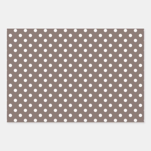 Polka dot pattern wrapping paper sheet (Front)