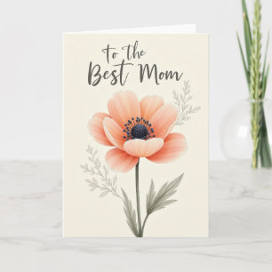 Polka Dot Peach Bloom Card