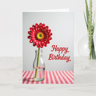Polka Dot Petal Birthday Card