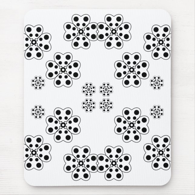 Polka Dot Petals Pattern  Mouse Pad (Front)