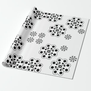 Polka Dot Petals Pattern  Wrapping Paper