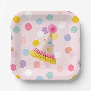 Polka Dot Photo Birthday Plate