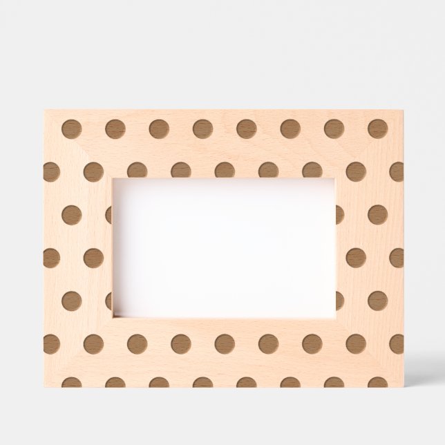 Polka Dot Picture Frame (Denim Blue & Orange) (Front)