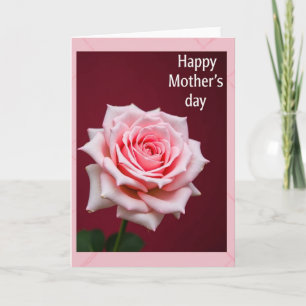 Polka Dot Pink Bloom Mothers Day Card
