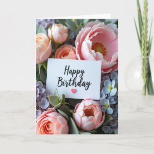 Polka Dot Pink Heart Card