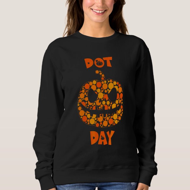 Polka Dot Pumpkin Fall Thanksgiving International  Sweatshirt (Front)