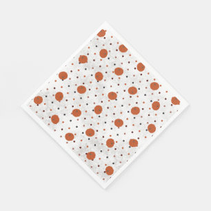 Polka Dot Pumpkin Paper Napkin