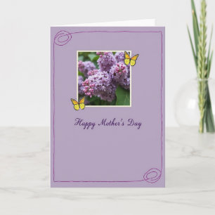 Polka Dot Purple Blossom Card