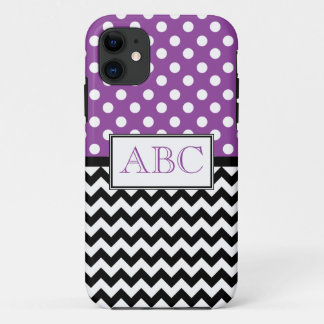 Polka Dot Purple & Chevron iPhone 5 Case