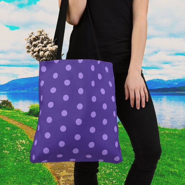 Polka Dot Purple Patterned Shoulder Bag (Creator Uploaded)
