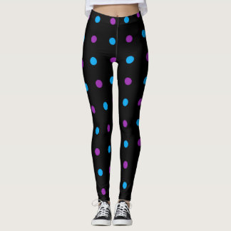 Polka Dot Purple Pink  Leggings