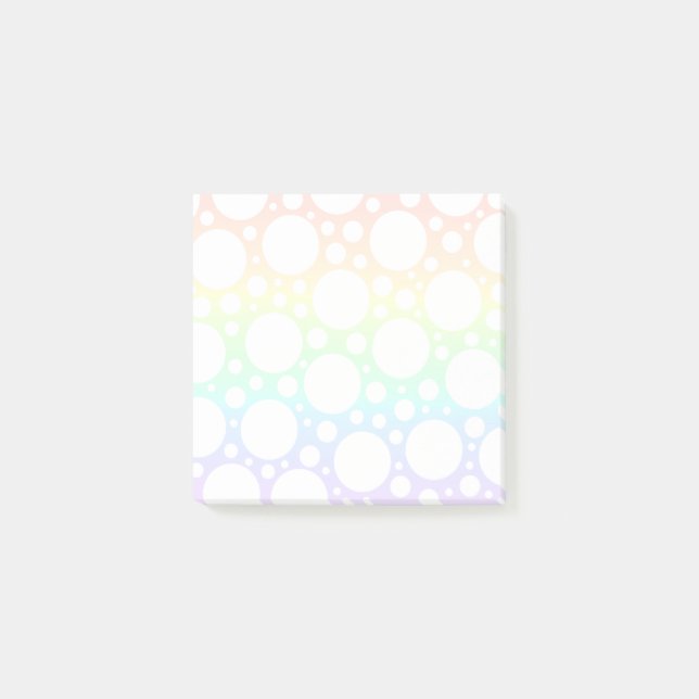 Polka Dot Rainbow Gradient Post-it Notes (Front)