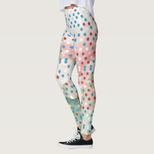 Polka dot rainbow pattern leggings