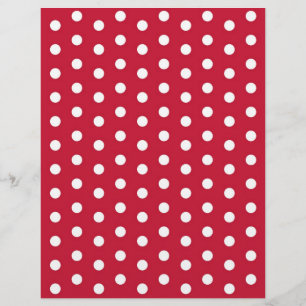 Polka Dot Red White Baby Scrapbook Paper