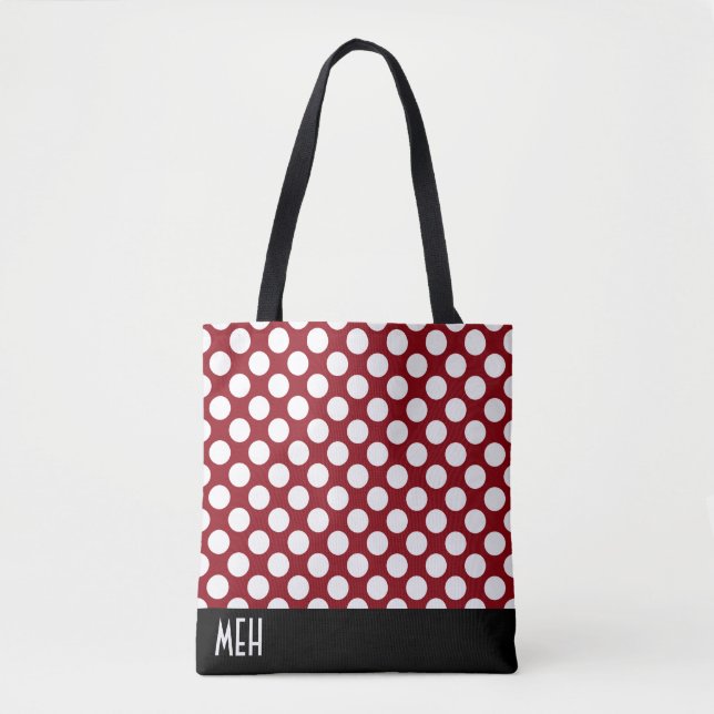 Polka Dot RM Monogram Tote Bag (Front)