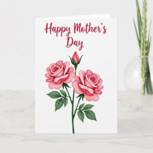 Polka Dot Rose Blooms Card