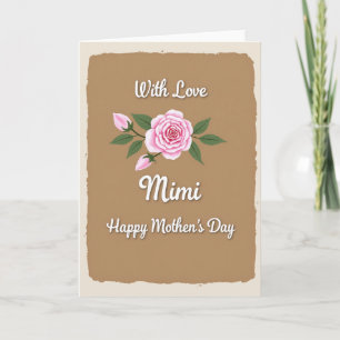 Polka Dot Rosebuds Greeting Card