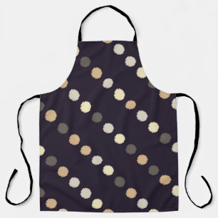 Polka dot seamless pattern. Scribble texture. Text Apron