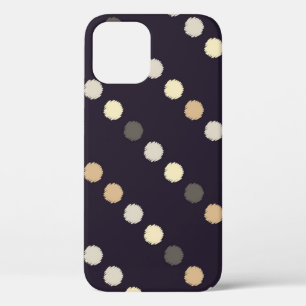 Polka dot seamless pattern. Scribble texture. Text iPhone 12 Case