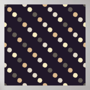 Polka dot seamless pattern. Scribble texture. Text Poster