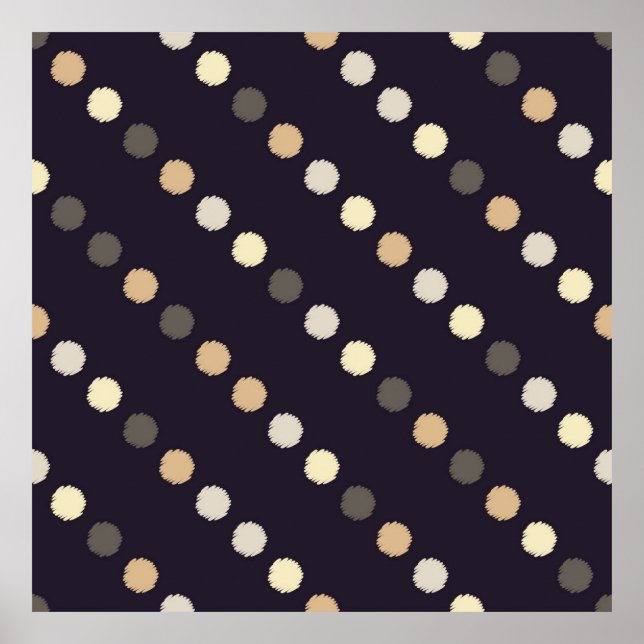 Polka dot seamless pattern. Scribble texture. Text Poster (Front)