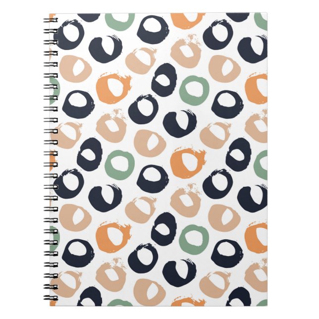 Polka dot seamless pattern. Vintage illustration.  Notebook (Front)