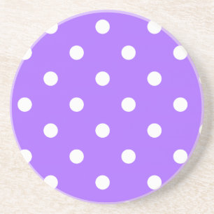 Polka Dot Series---Purple & White coaster