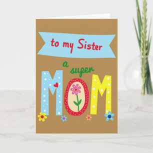 Polka Dot Sisters Day Mum Card
