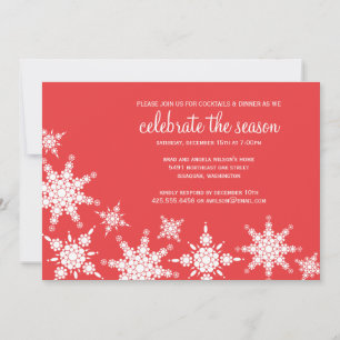 Polka Dot Snowflake Invitation